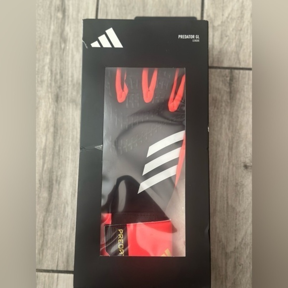 New Adidas Goalkeeper Gloves Predator Size 9 GL  League Orange Black IN1600